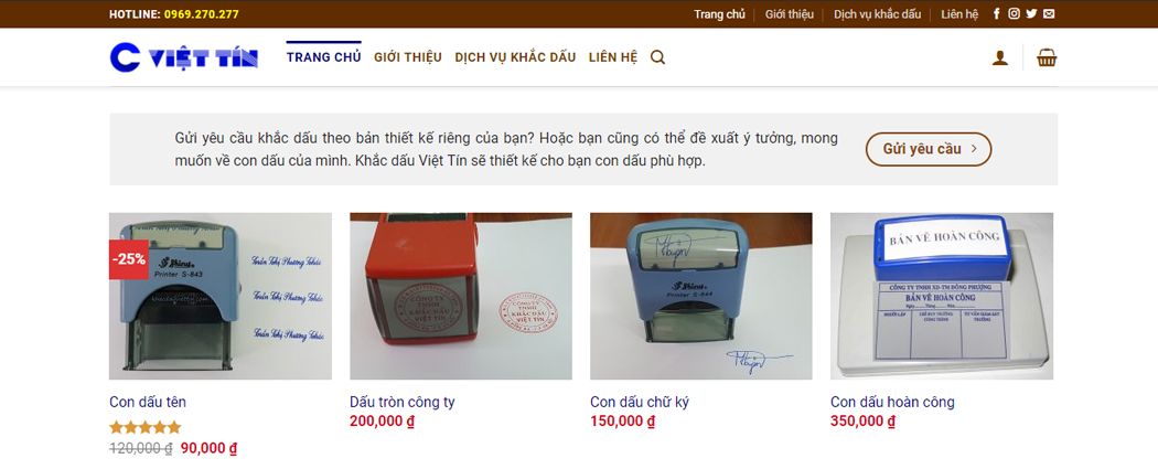 Website khắc dấu Việt Tín