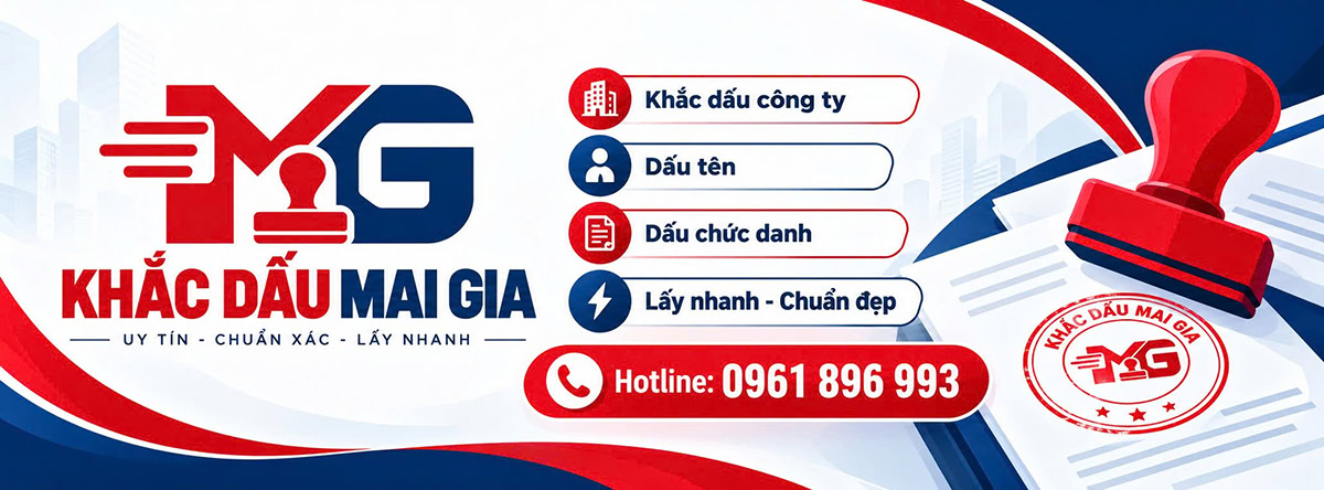 Banner khắc dấu Mai Gia
